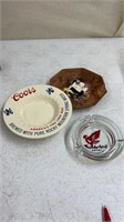 3 vintage ashtrays