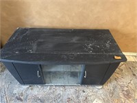 Black tv stand with storage