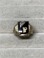 10k Gold Size 8 Vintage Signed Ring With Diamond