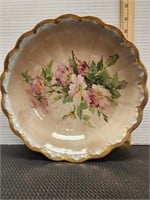 Vintage semi porcelain floral bowl. Several