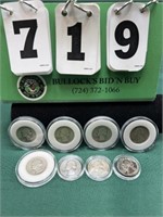 (8) Silver Washington Quarters