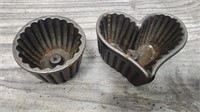 Vintage Griswold No. 2 Cast Iron Patty Molds