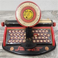 Vintage Junior Dial Tin Typewriter!  Marx Toys