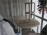 Plastic table and stands