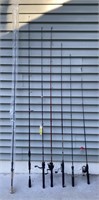 Assorted Shakespeare Fishing Rods Inc. Ugly Stik,