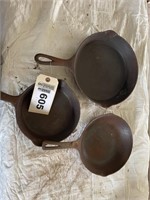 (3) Wagner cast iron skillets