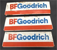 (3) BF Goodrich Metal Signs 12.5” x 3.5”