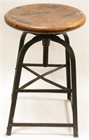 Vintage Industrial Adjustable Stool