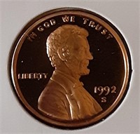 PROOF LINCOLN CENT-1992-S