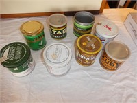 Group of 8 Tobacco Cans