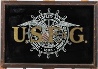 US Fidelity and Guaranty Co. Reverse Painted Sign