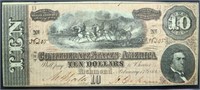 Genuine 1864 CSA $10 note