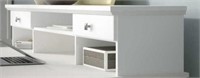 White Finish Lexie 9.5 H X 54 W Desk Hutch