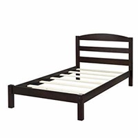 Dorel Living Espresso Finish Solid Wood Twin Bed