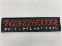 cast iron Winchester advertising sign 12 1/4" impo