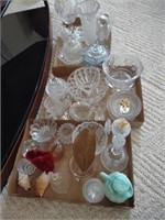 Large group of crystal and clear glass