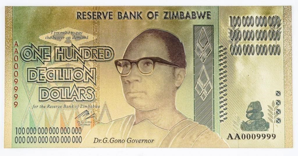 Reserve Bank of Zimbabwe Special 24kt Gold Gilded
