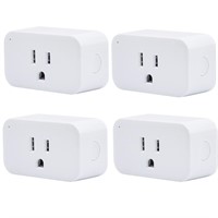 NEW $75 4PK Smart Plugs w/Timer Function