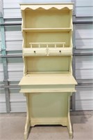 2pc. Painted Wood Bookshelf Desk