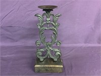 18” metal- wood candle stand