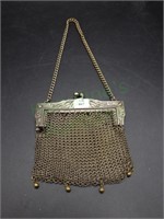 VTG silver metal mesh/chainmail purse/evening bag