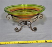 Decorative "Sunset" Bowl & Stand