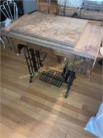 Antique treble sewing machine
