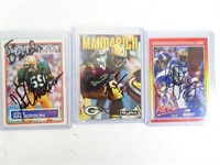 3 Autographed Packers Cards in Protectors