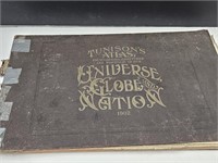 Antique Tunison's Atlas Universe Globe Nation 1902