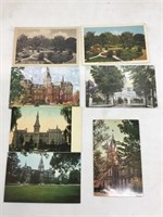 Lot of seven Alma College postcards.