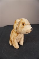 Antique Mohair Dog with Glass Eyes
