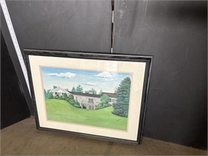 Picture: house, black frame