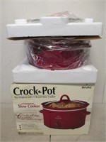 Rival Crock Pot Red Stoneware Slow Cooker in