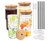 RAIBEATTY 6 Pack Glass Cups 22oz