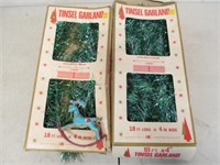 2 Sets of Vintage Tinsel Garland in Boxes