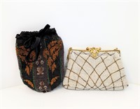 Two Beaded Hand Bags/ Clutches
