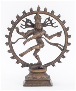 Indian Shiva Nataraja Gilt Bronze Sculpture