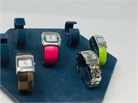 4 bangle or bracelet watches- quartz