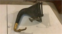 Antique Phonograph Record Player Metal Horn