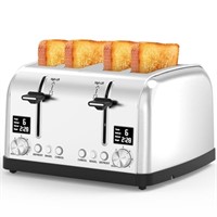 Toaster 4 Slice,Ultra-Clear Led Display, Dual