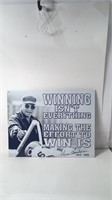 Vintage Tin Sign Vince Lombardi Winning U15B