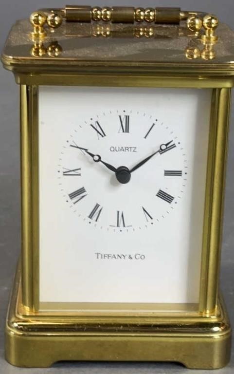 Tiffany & Co Quartz Brass Desk Clock
