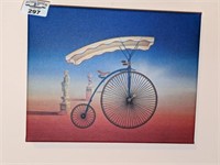 Penny Farthing print on canvas