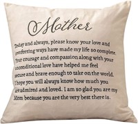 Mother Velvet Embroidered 18 x 18 Throw Pillow