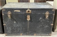 (H) Antique Trunk/Chest with Picture Frames 37” x