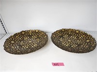 2 Large Decorative Mosaic Bowls