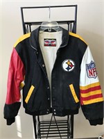 Canvas/ Leather Pittsburgh Steelers Jacket Small
