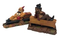 Tom Cairn Studios Figurines of a Clown and a Hobo