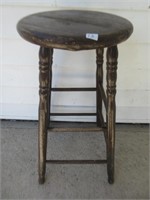 SOLID HARDWOOD STOOL 28 INCHES TALL