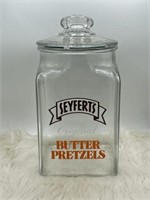 Seyfert’s Original butter pretzels glass